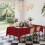 Black & Red Gingham PEVA Tablecloth 54 x 108 in (3 pcs) 5