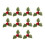 Artificial Holly Berry Picks with Green Leaves 10pcs 5