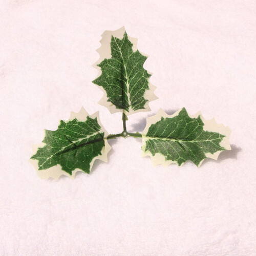 Artificial Holly Berry Picks with Green Leaves 10pcs 1
