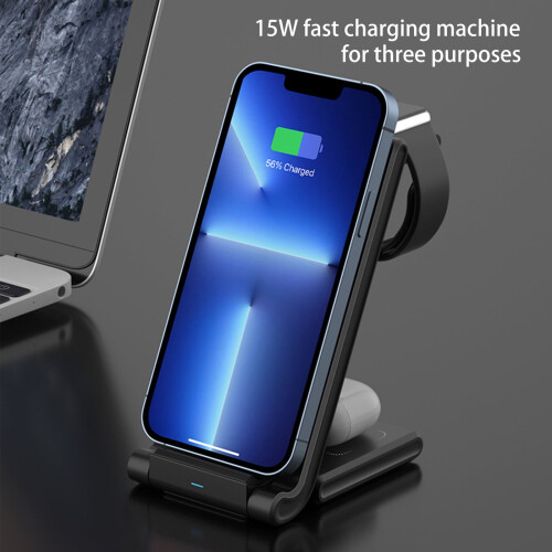 Ασύρματος σταθμός φόρτισης 15W 3 σε 1 για Android, iPhone, Apple, Samsung και iPad 1