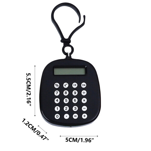 Mini 8-Digit Silent Calculator with LCD Display and Gel 2