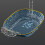 Blue Transparent Fruit Plate, Food-Grade Plastic, 1 Pack 3