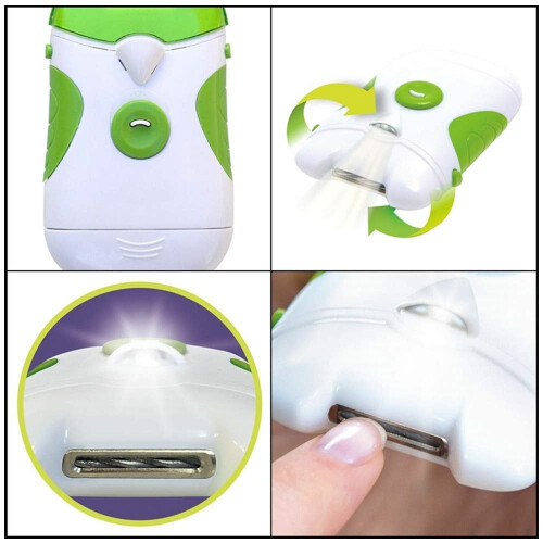 Cortador e lixa de unhas elétrico com luz LED 2