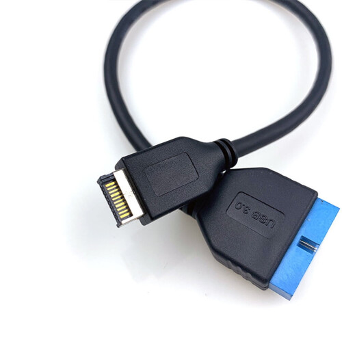 USB3.1Mini20-bens frontpanelheader til USB3.0 standard 19/20-bens header-forlængerkabel kompatibel med bundkort (sort) 1