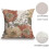 Conjunto de 2 capas de almofada vintage florais em linho, 40x40cm (16x16 polegadas). 5