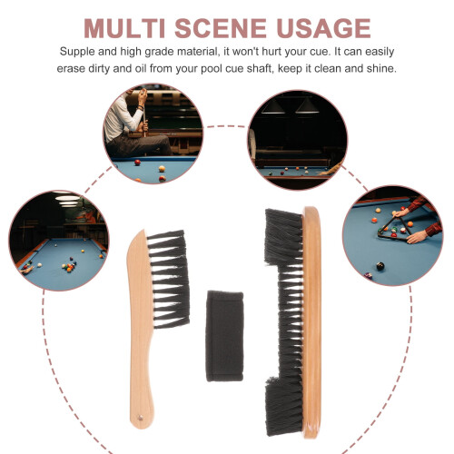Pool Table Cleaning Brush Kit Billiard Table Clean Accessories 1 Set 2
