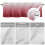 Κόκκινο λευκό βερνίκι τσέπης Ombre Rod, 42x12in, διακόσμηση σπιτιού για κουζίνα, 6