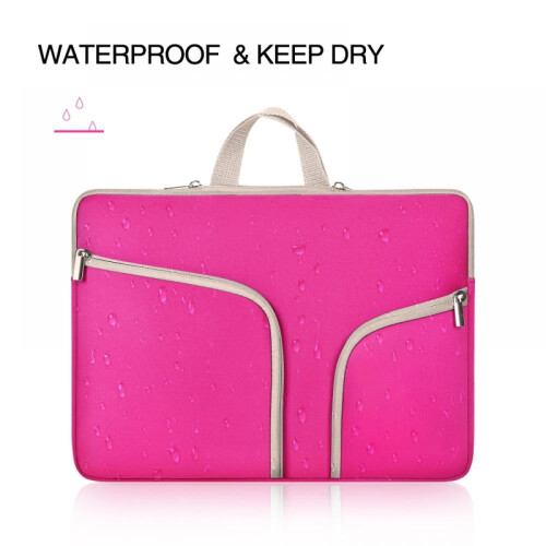 Protective Neoprene 14" Laptop Sleeve, Hot Pink 1