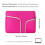 Protective Neoprene 14" Laptop Sleeve, Hot Pink 3