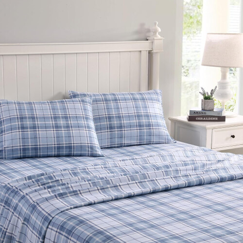 Σεντόνια Flannel Twin Size, Αντιρυτιδικά & Ανθεκτικά στις Ρυτίδες Βαμβακερά, Μαλακά, 1