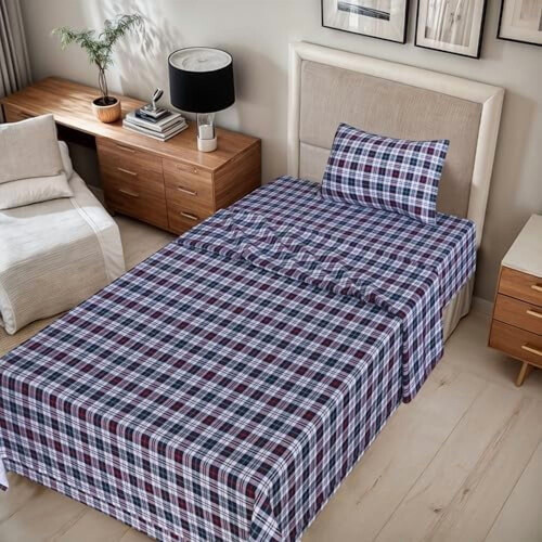 Φανελένια σεντόνια Twin XL – 100% βαμβάκι διπλής πλέξης, με βαθιές τσέπες 16", σετ 3 1