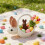 Καλάθι Πασχαλινού Λαγουδάκι από Υφασμάτινο Ρατάν 4