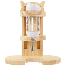 HOMOBABE Professioneller Hamster-Wasserspender aus Holz und Kunststoff für den Heimgebrauch, 1 Set, 18,5 x 16,5 x 9 cm