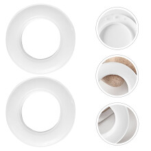 OUNONA White Plastic Curtain Grommets for Home Decoration 4 Pieces Widely Fit Curtains