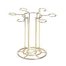 Wine Glass Holder Bar Glasses Desktop Stand Racks Xmas Tree Golden