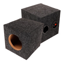 1 Pair DIY Accessory Subwoofer Box for Car Black Wood