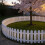 White Plastic Picket Fence Interlocking Edging 50 ft 5