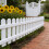 White Plastic Picket Fence Interlocking Edging 50 ft 3