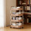 Carrello portaoggetti mobile in plastica a 4 ripiani 2