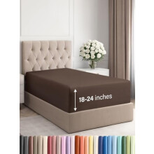Drap-housse extra profond pour lit simple – Compatible avec les matelas de 45 à 60 cm, ultra-doux, infroissable, respirant et facile d'entretien
