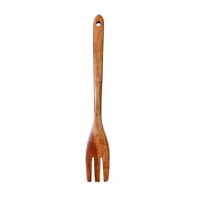 BESTONZON 2Pcs Long Handle Wooden Fork Large Mixing Fork Cooking Forks Wood Cookware
