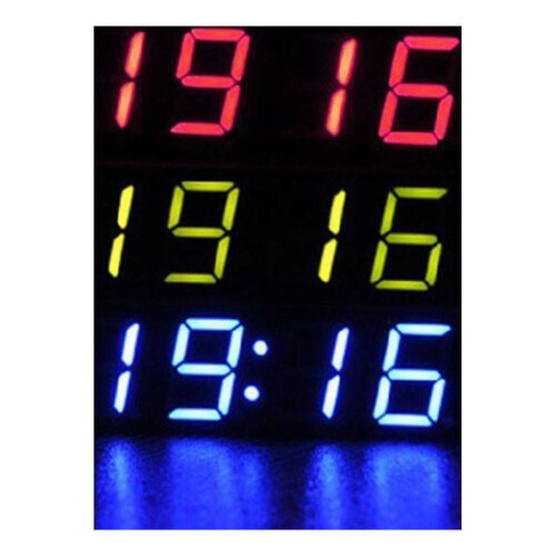 Mini Car Digital Clock Thermometer Voltmeter 3-IN-1 Luminous Vehicle Clock 2