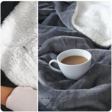 Sherpa Blanket Twin Size for Couch, Warm and Lightweight Throw, Soft Fuzzy Plush Fleece for Winter, Castlerock Grey 60x80 Inches