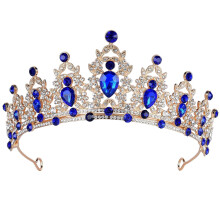 Red & Gold Crowns for Women/Girls – Royal Tiara Hair Accessories for Party, Halloween, Prom, Birthday, Bridal, Wedding – Compatible with All Head