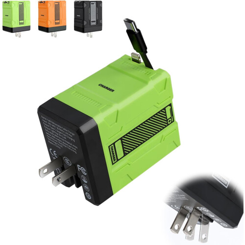 Ανασυρόμενος φορτιστής τηλεφώνου 120W 2 σε 1 προσαρμογέας γρήγορης φόρτισης