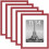 11x14 Picture Frame Set of 5 Red Wall Gallery Frames 1