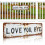 Placa de parede de metal "Love You Bye" em alumínio vintage, 40,6 x 10,2 cm (16 x 4 polegadas). 1