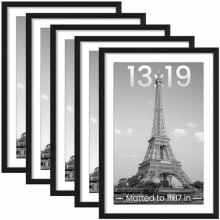 Ensemble de 5 cadres photo 13x19, pour photos 11x17 avec passe-partout ou 13x19 sans passe-partout, cadres pour affiches murales, noir