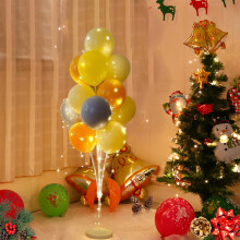 2-Piece Inflatable Christmas Balls Stand Kit with String Lights – Compatible with Holiday, Birthday, Wedding & Anniversary Decor