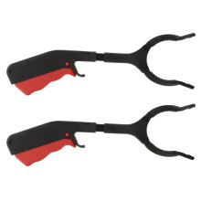 2 stuks ruimtebesparende grijptool/afvalgrijper in diverse kleuren voor mensen met een beperking