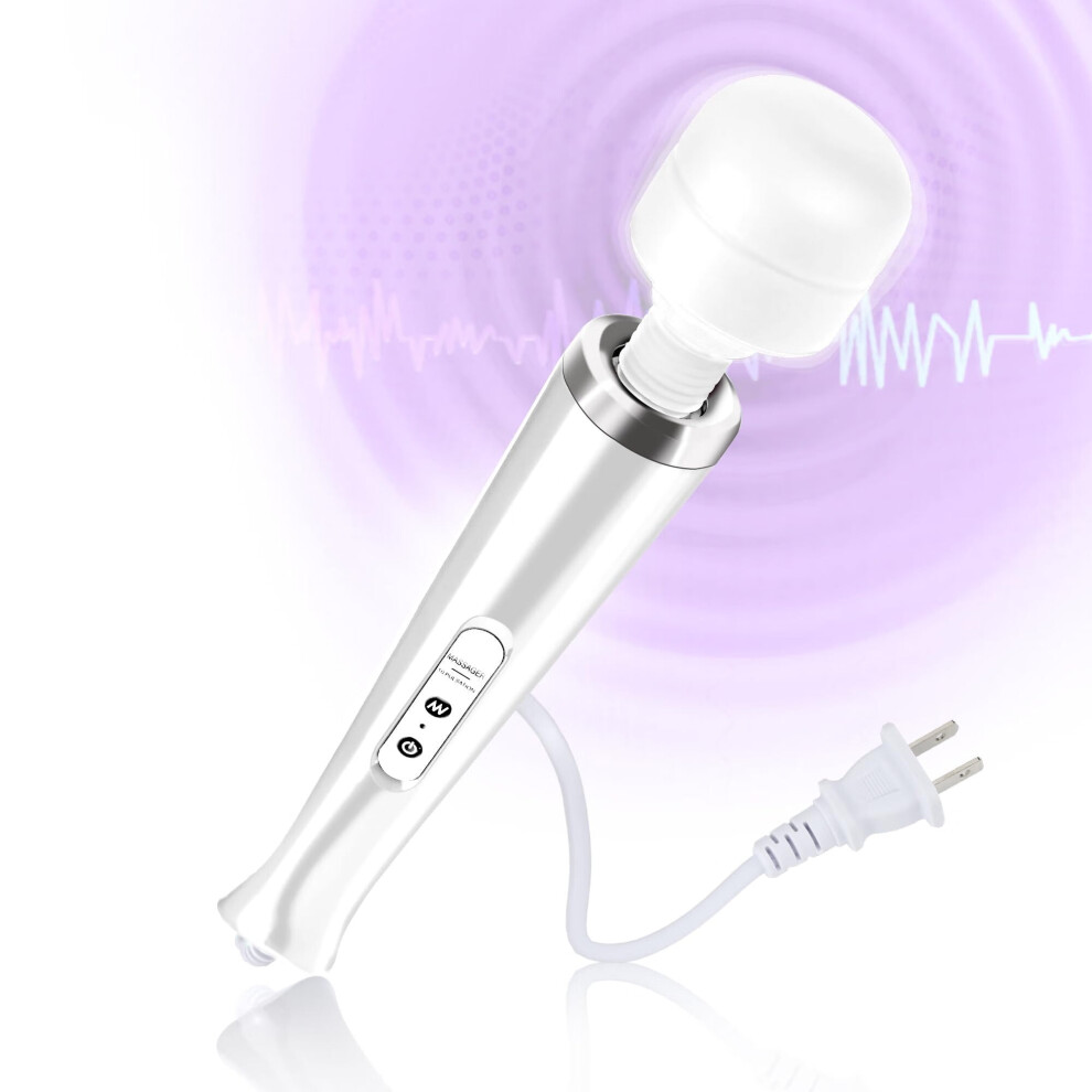 Wired Handheld Massager with 10 Pulse Settings, Strong Vibration for Total Body Therapy, Sports Recovery & Muscle Pain Relief