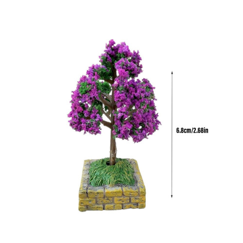 Purple Mini Artificial Tree Decor – Lightweight DIY Model Tree for Landscaping & Building Models, Compatible with Mixed Model Trees 1