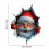 3D Kerstman muurstickers Kerstdecoratie 1 set 3