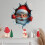 3D Kerstman muurstickers Kerstdecoratie 1 set 4