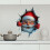 3D Kerstman muurstickers Kerstdecoratie 1 set 5