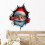 3D Kerstman muurstickers Kerstdecoratie 1 set 6