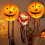 Orangefarbene LED-Papierlaternen mit Drahtgestell 5