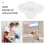 4 Pcs Basin Overflow Hole Plug 3.10X2.40X1.40CM White 8