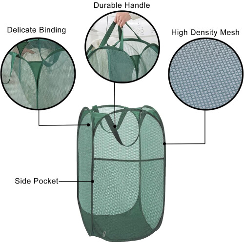 Panier à linge pliable en filet 2