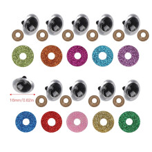 Safety Eyes with Colorful Glitter Washer Accessories for Puppet Toy Stuffed Animals Dolls 16mm