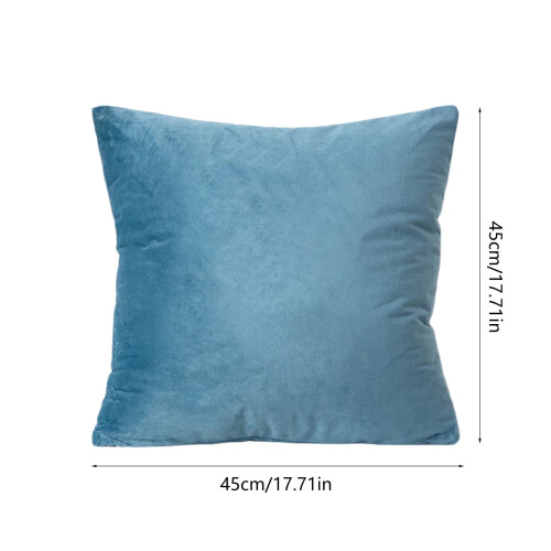 Coussin lombaire en polyester bleu 45 x 45 cm 2