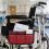 Wheelchair Armrest Storage Bag Red Polyester Large Capacity 6