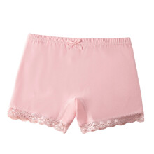 Girls Shorts Solid Color Lace Trim Under Dress Girl Casual Outdoor Panties,Pink,7-9 Years