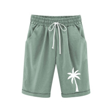 Girls Bermuda Shorts Knee Length Straight Leg Long Shorts Casual Drawstring Elastic Waist Beach Short Pants 5-6 Years