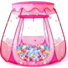 Princess Playhouse Tent for Toddlers 1-3Y, Indoor/Outdoor Pop-Up Foldable Play Tent with Ball Pit & Carry Bag, Compatible with Kids' Birthday Gifts