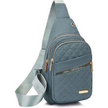 Solid Color Quilted Fanny Pack, Water-Resistant Crossbody Sling Bag with Adjustable Strap – Compatible with Men & Women